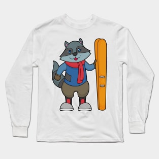 Racoon Skier Ski Long Sleeve T-Shirt